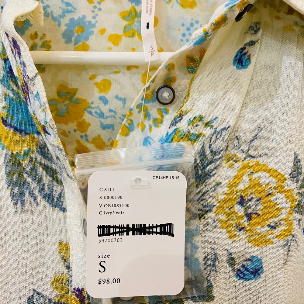 🆕 Free People Hold On To Me Printed Top - Picture 3 of 3